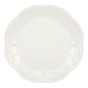 French Perle WHITE ACCENT PLATE