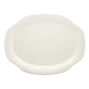 French Perle WHITE OVAL PLATTER