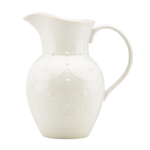 French Perle WHITE LARGE PITCHER